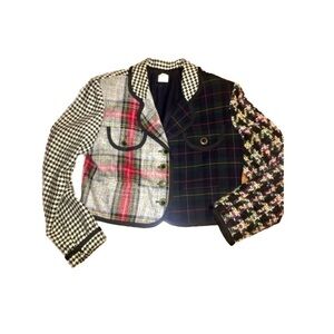 Vintage 90’s ABS California plaid houndstooth blazer med